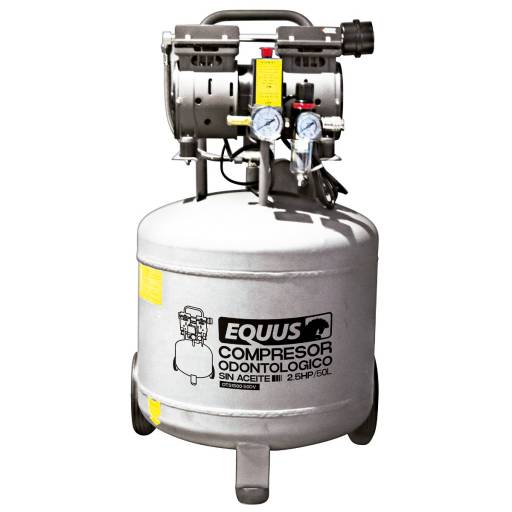 Compresor Odontolgico Equus 50 Litros Sin Aceite 2,5 HP