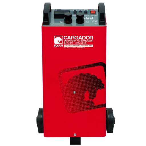 Cargador de Batera y Arrancador Equus 12/24V - 31A/33A Auto Moto Para Bateras de 20-200AH - 200A de Arranque